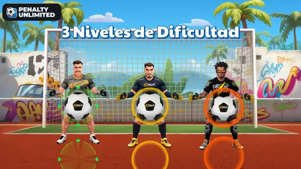 Guía rápida de juego de penaltis casino para principiantes. Tres porteros listos para detener tus tiros. ¡Elige tu nivel de dificultad!