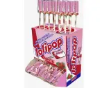 Caja de dulces Lolipop, un recuerdo de los dulces de los 80 que ya no existen. Caramelo blando con sabor a fresa.