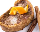 Torrijas caseras, perfectas para tu receta. Cubiertas de azúcar, canela y un toque de naranja.