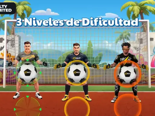 Guía rápida de juego de penaltis casino para principiantes. Tres porteros listos para detener tus tiros. ¡Elige tu nivel de dificultad!