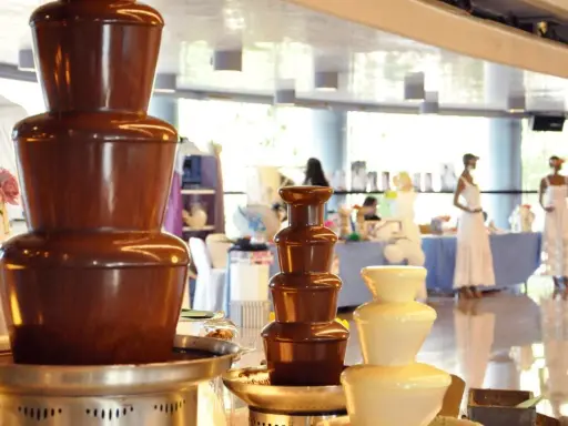 Fuente de chocolate lista para una fiesta. La receta perfecta para un evento dulce.